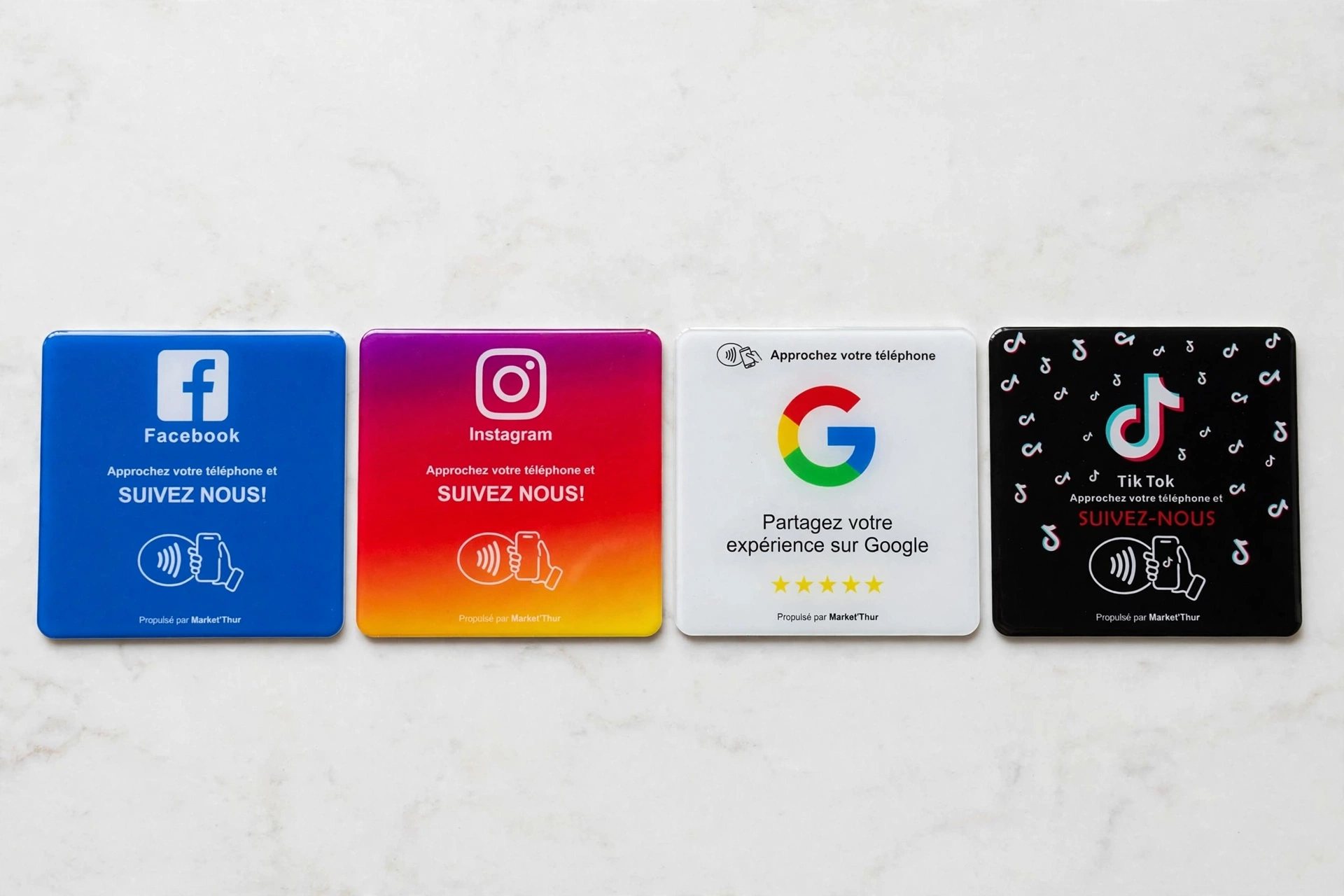 Les cartes NFC Market’Thur : Facebook, Instagram, Avis Google et TikTok
