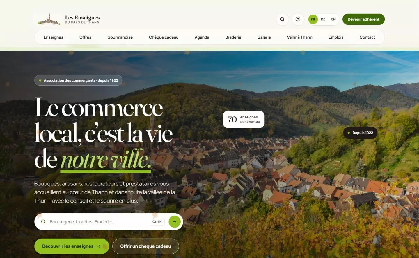 Les commerces de Thann ont un nouveau site.